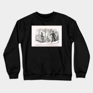 Misunderstanding with the law 19th Century cartoon by John Leech Crewneck Sweatshirt